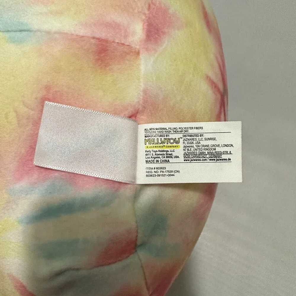 NWT Squishmallows Carmella Toucan Tie-Dye Rainbow Stuffed Animal Bird 1329